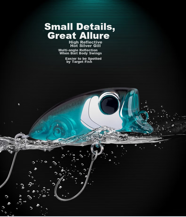 Guowangluya Lure Bait, Shock Bait, Floating Minnow Micro Lure, Artificial Bait, Noise Lipstick Eye, Small Croaker M11 9