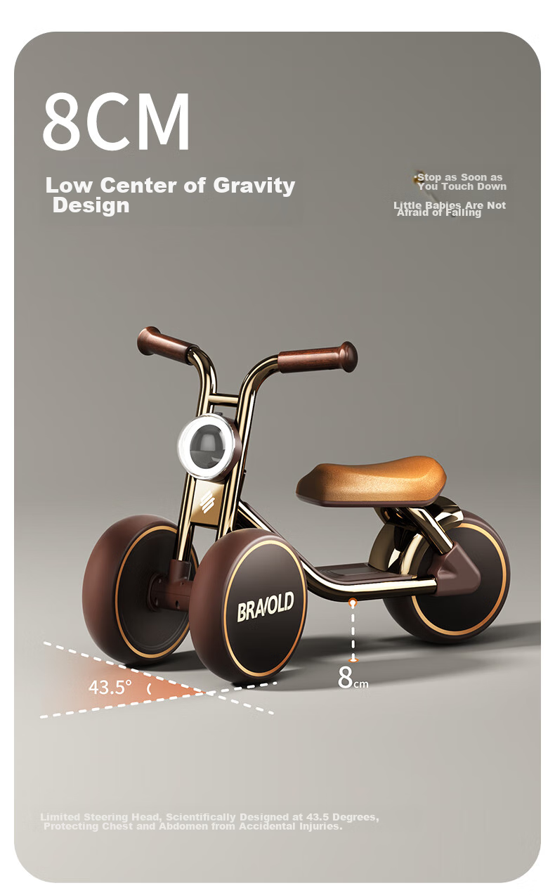 BRAVOLD Children's Balance Bike, Toy Gift Box for Boys And Girls Aged 1-3 Years Old, Birthday And First-Year Gift, Tricycle for Learning to Walk 6