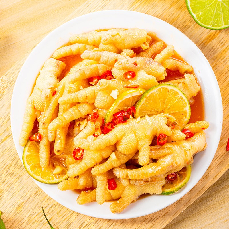 紫燕百味鸡拆骨凤爪鸡爪子柠檬卤味熟食无骨露营踏青零食即开袋独立105g