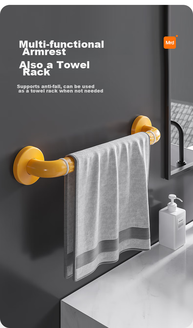 Meiruide Bathroom Handrail, Elderly Fall Prevention Assist Handle, Toilet Support Rail, Anti-Slip Handle for Hallway, 38cm 14