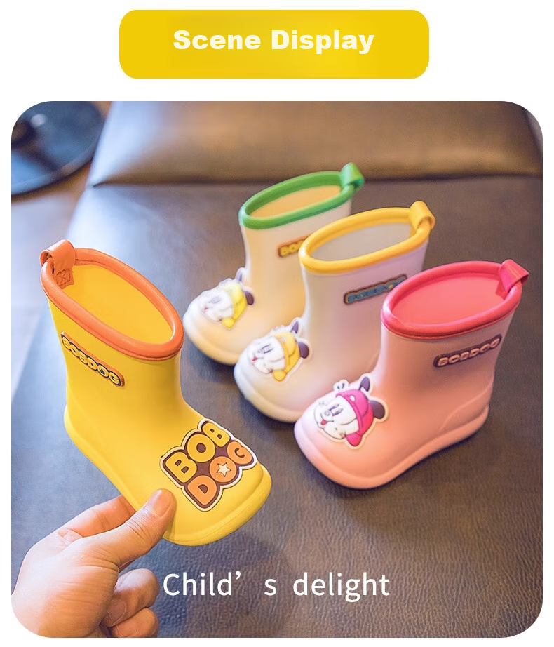 BOBDOG Children's Rain Boots for Boys And Girls, Summer Kids' Water Shoes, Baby Rain Boots, Yellow, Size 220 12