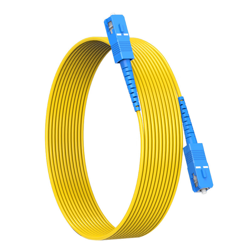 Zhongkeguangdian Single-Mode Fiber Optic Patch Cable SC-SC Single-Mode Single-Core 1 Meter Single-Worker Fiber Optic Pigtail UPC Telecom Grade 9/125μm Fiber Optic Cable ZK-SC