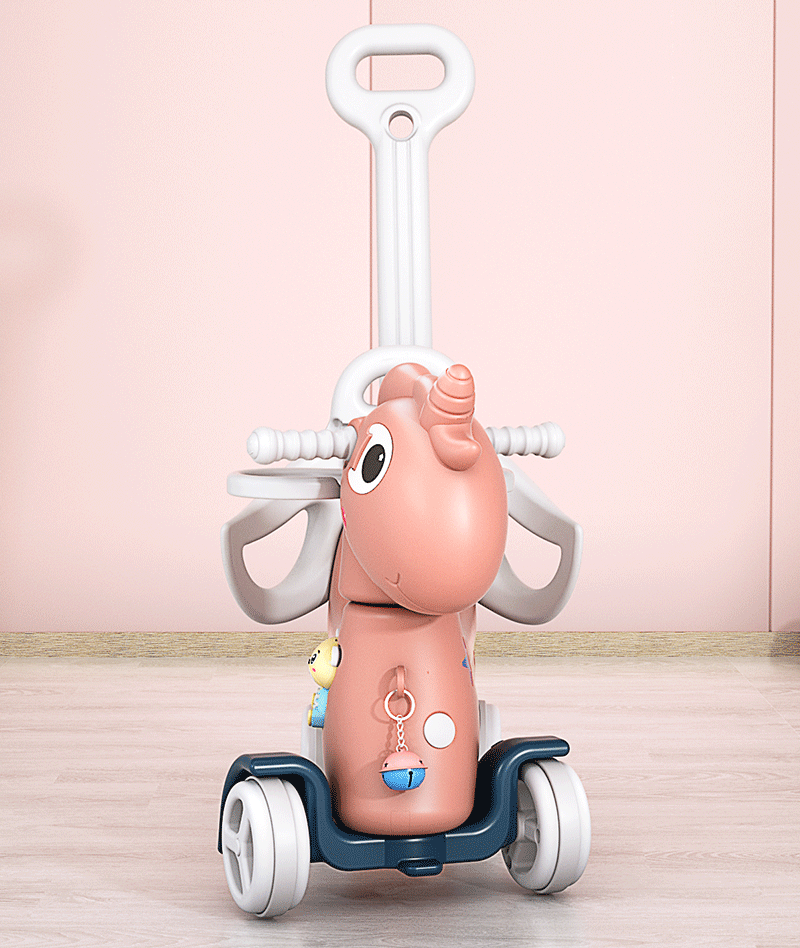 Youbeichen Children's Rocking Horse, Multifunctional Baby Wooden Horse, Rocking Car with Steering Function, First Birthday Gift 5