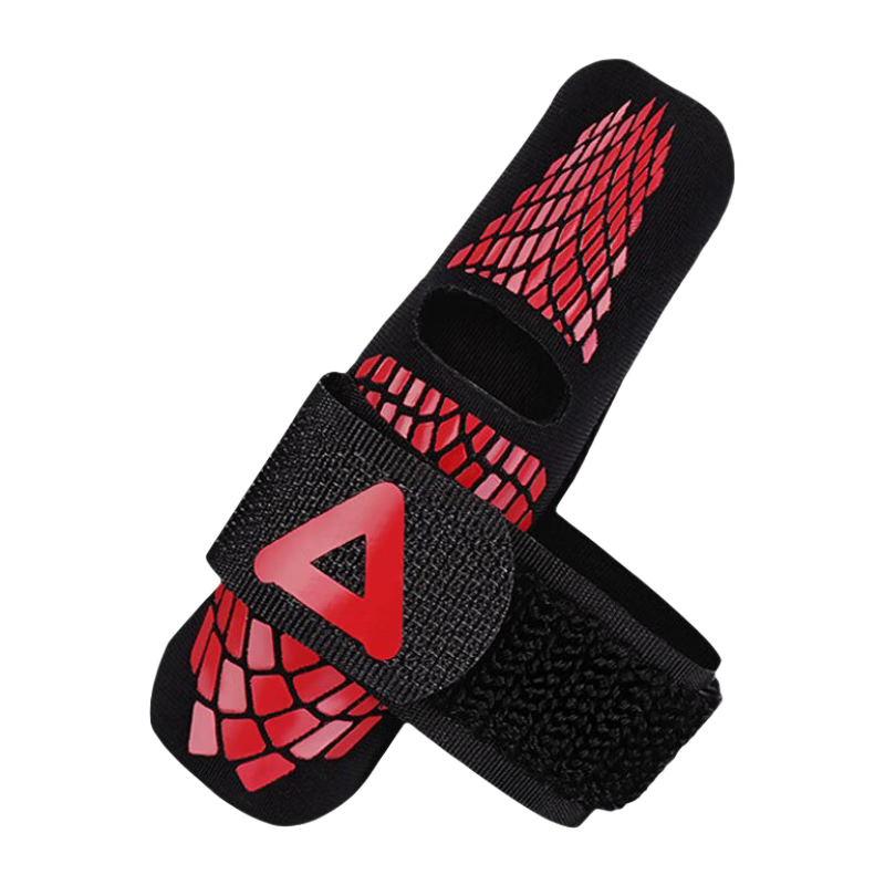 AQ Finger Immobilization Protective Sleeve for Sports, Basketball, Volleyball, Black And Red Dragon Scale Pressure-Fit Model, Single Pack B30928S/M