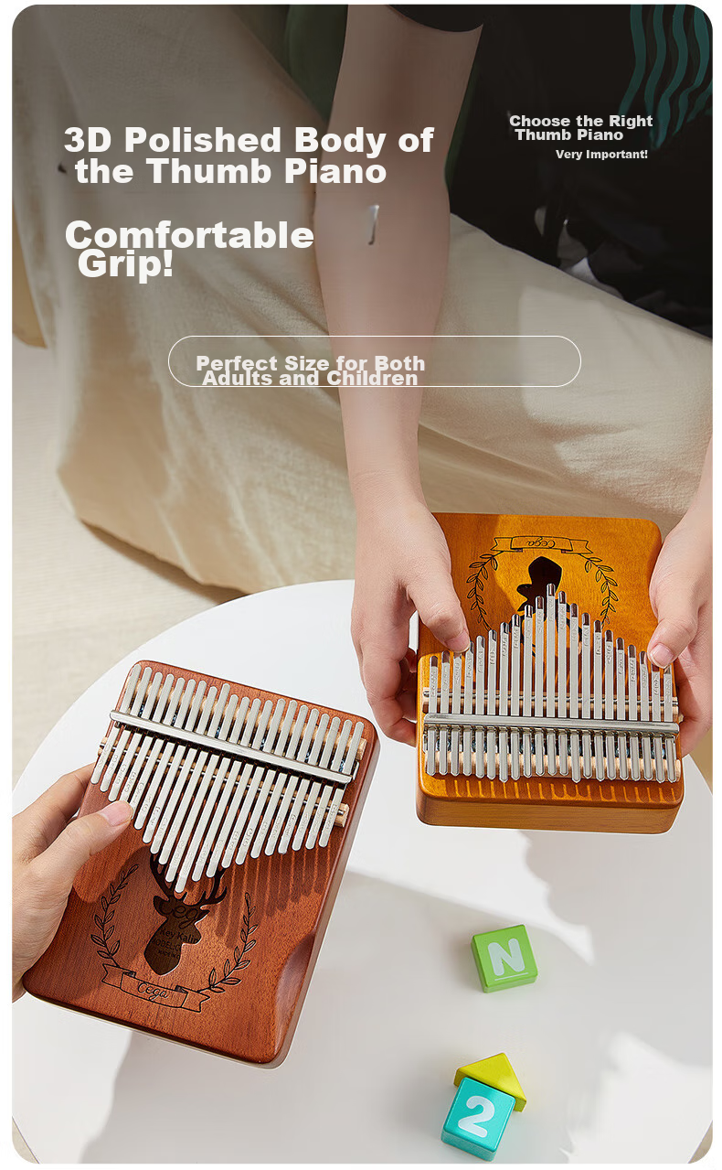Qian Gu Kalimba Thumb Piano 21-Note Beginner Easy-to-Learn Instrument Finger Piano for Girls Children's Festival Gift 5
