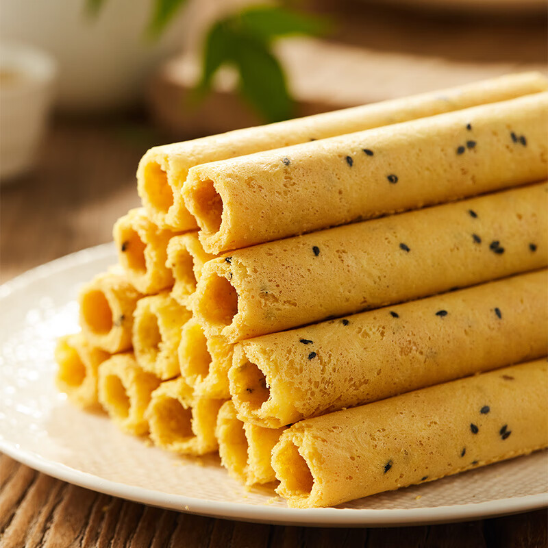 康师傅 蛋酥卷芝麻味108g 饼干 鸡蛋卷 糕点休闲零食 早餐下午茶