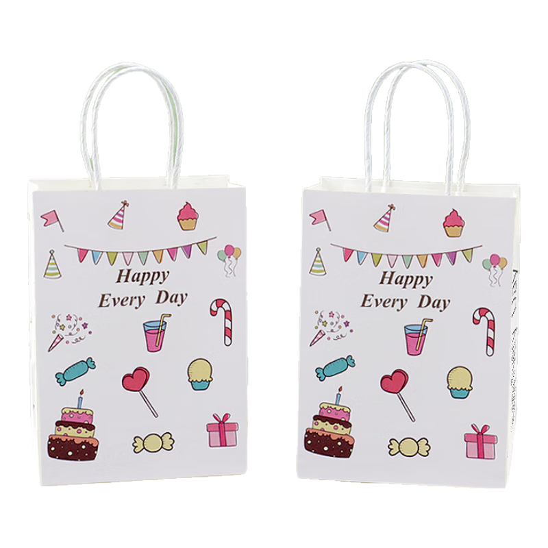 Jidukongjian Gift Bags, Mid-Autumn Festival Gifts, Birthday Presents, Gift Wrapping Bags, Handbags, Kraft Paper Bags, 10 Pieces
