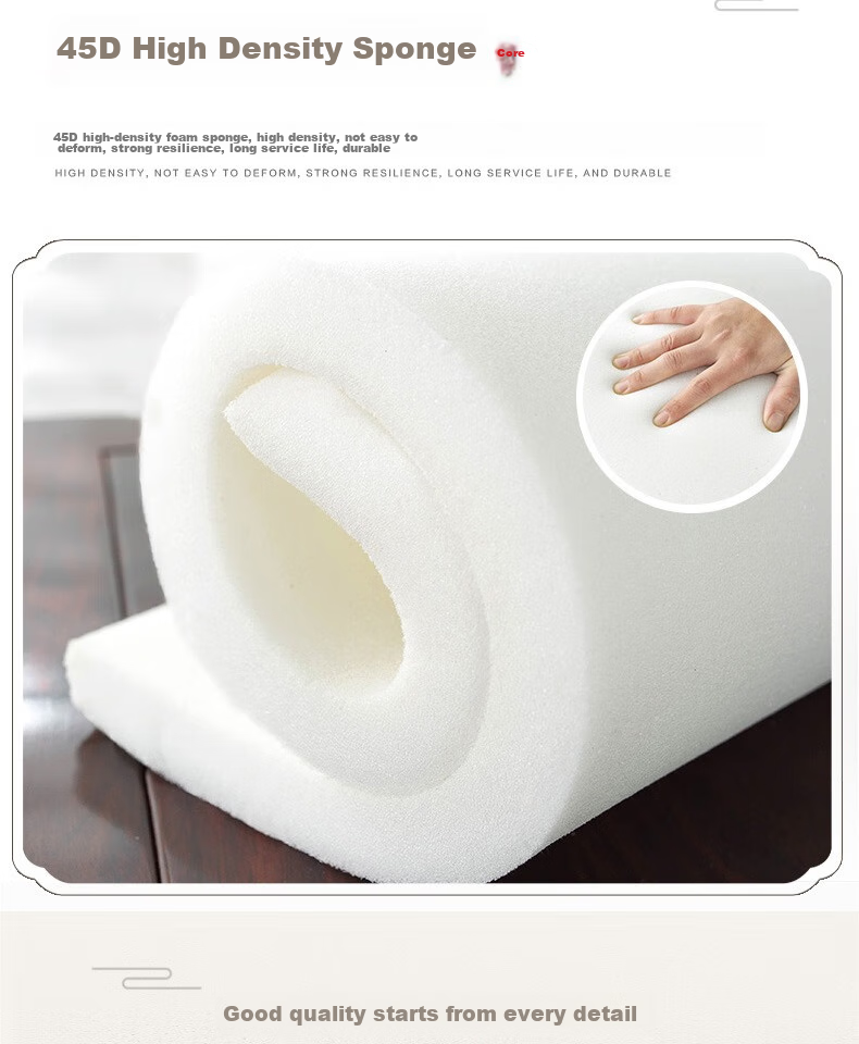 AVIVI Rosewood Chair Cushion, Chinese-Style Sofa Seat Pad, Bay Window Meditation Cushion, Chair Pad, 45*40 Fanghua Mi 7