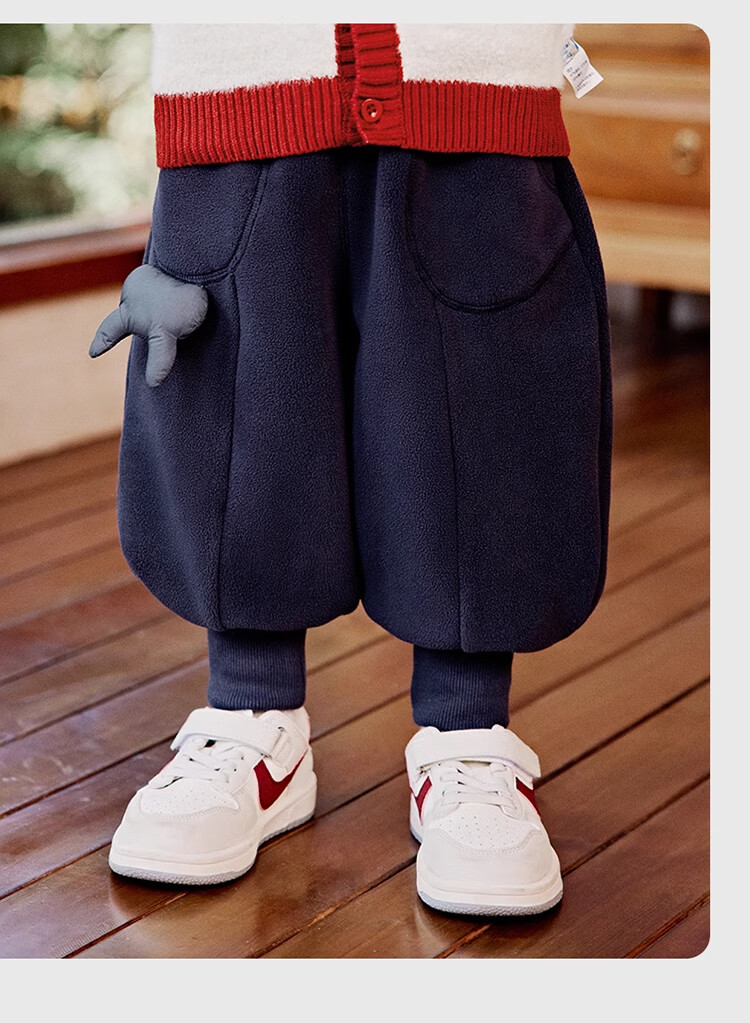 Ciciibear Baby Sweatpants, Fleece-Lined And Thickened Winter Style, Boys' Pants, Children's Sports Pants, Kids' Clothing, 2024 Warm Winter Seaso 12