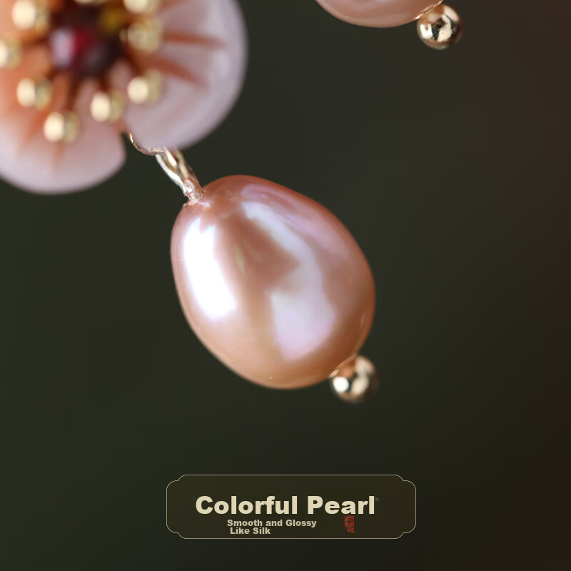 Fenghuangniepan Freshwater Pearl Earrings for Women, Elegant Stud Earrings with Niche Design, Earrings for Girlfriend's Birthday Gift