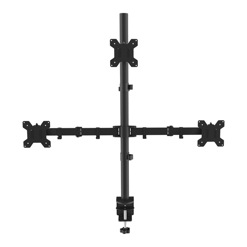Zhiercheng Monitor Stand, Three-Screen Computer Stand, Triangle-Shaped Heightened Desktop Mechanical Arm Stand, Multi-Screen Stacking Display Riser Bracket