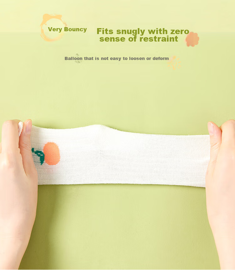 LangSha Children's Socks Girls Cotton Socks for Older Kids Summer Thin Baby Mesh Socks 5 Pairs Girls Fruit Socks Size L 8
