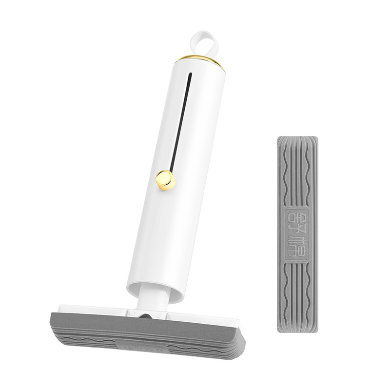 MARYYA Mini Mop, 15cm with 2 Mop Heads, Handheld Foldable, for Cleaning Desktops, Countertops, Kitchen, Sponge Mop
