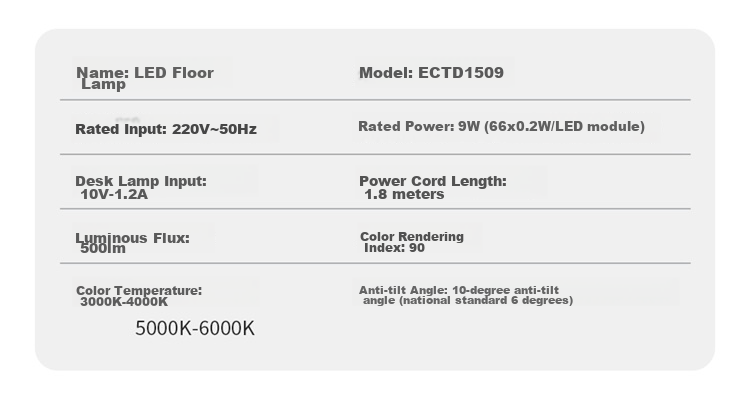 NVC Offline Voice Floor Lamp for Reading And Study, Living Room Home Use, Bedside Reading, Piano Lamp, Eye Protection, Long-Range Sound LF002 11