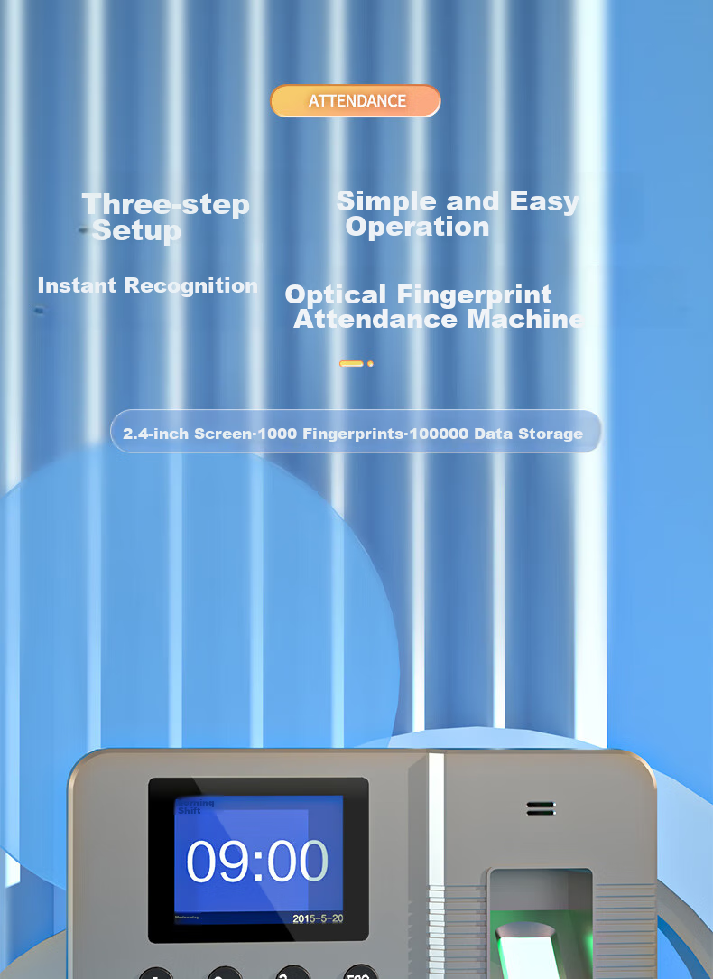Deli Attendance Machine Facial Recognition Clock-In Device, Visible Light Dynamic Face Recognition Attendance, Liveness Detection, Bluetooth Connects to Phone WeChat Mini Program Management D50W 5