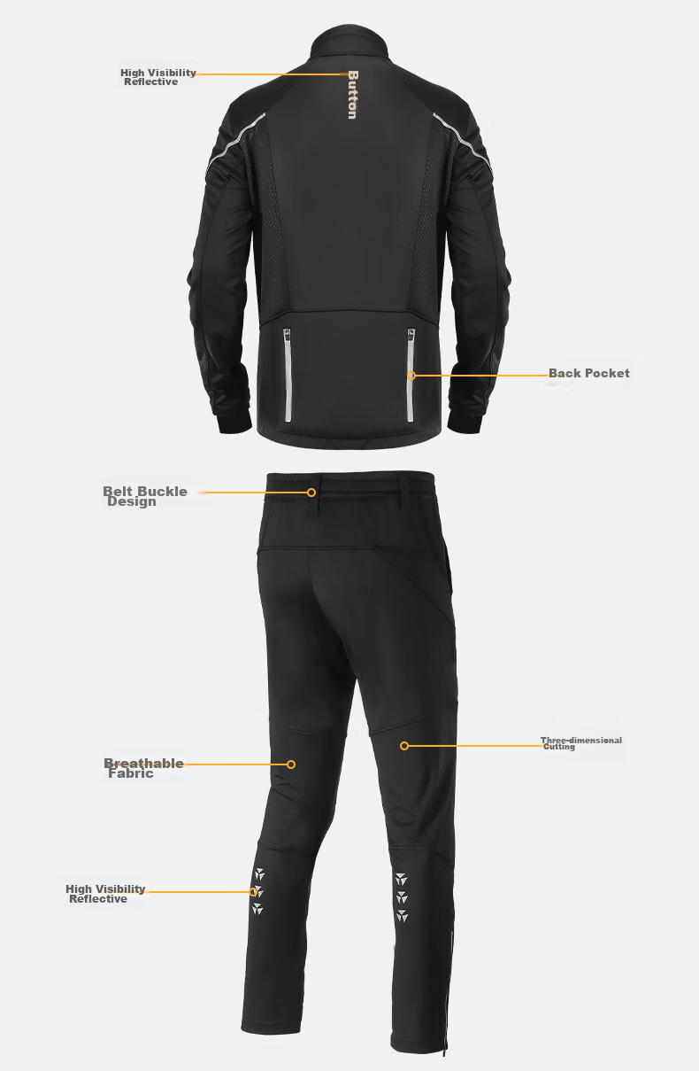 WestBiking WestBiking Autumn And Winter Bicycle Riding Jacket, Long-Sleeve Set, Warm Fleece-Lined Cycling Sportswear 15