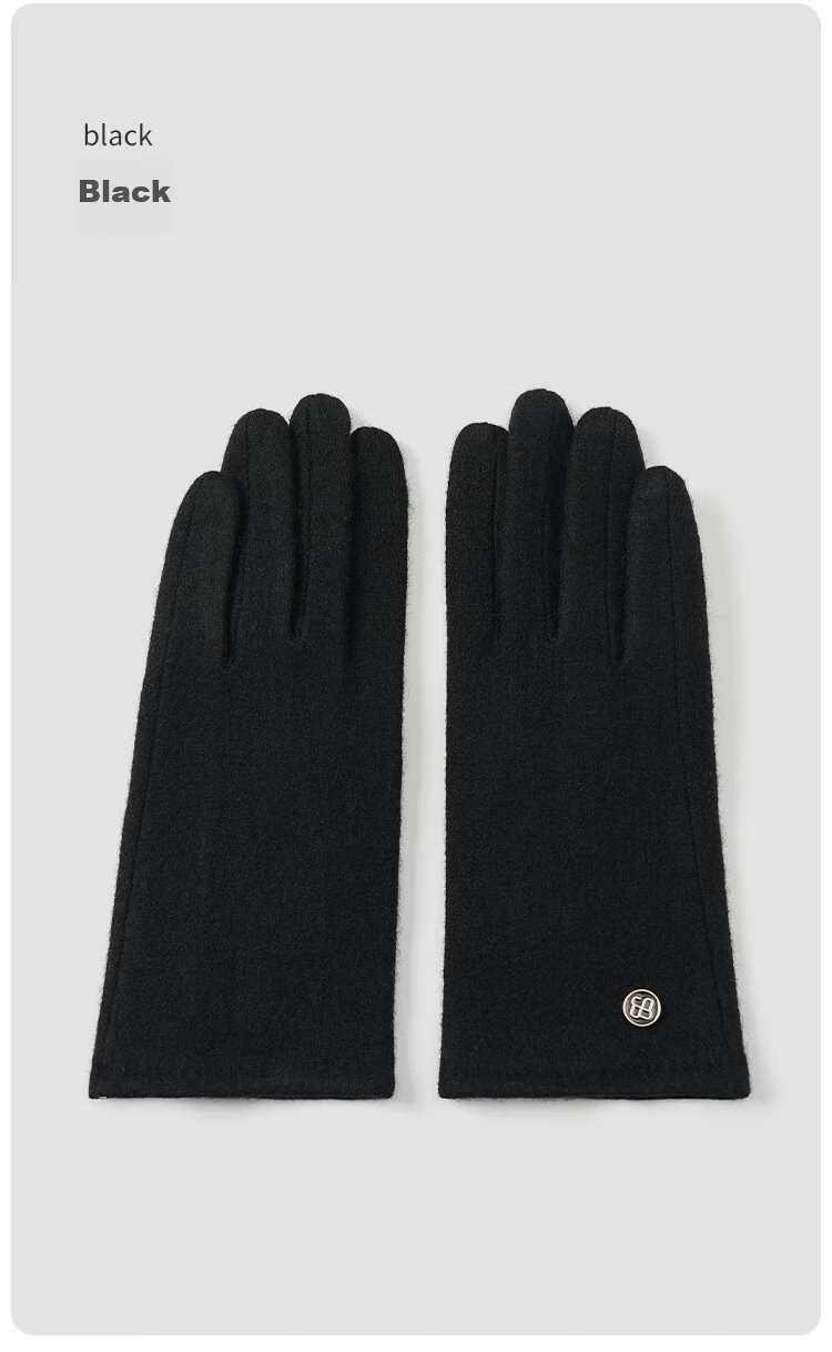 JIUMU Wool Thermal Gloves for Women, Winter Thickened Fleece-Lined, Windproof And Cold-Resistant, Touchscreen Compatible Driving Gloves 14