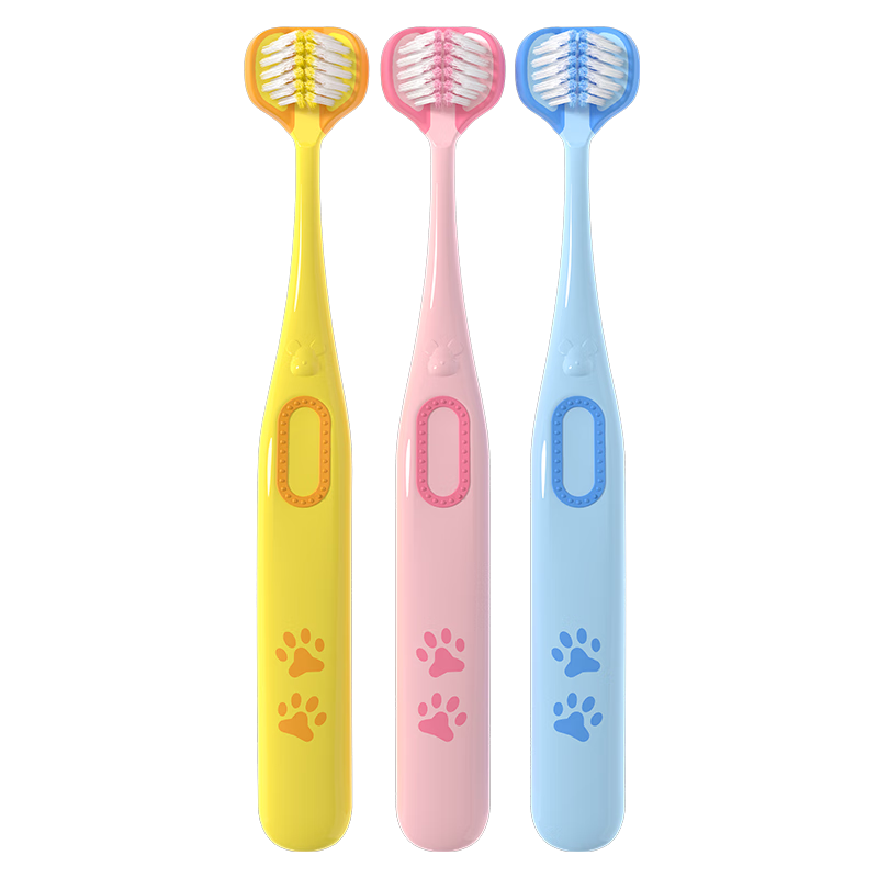 DR.BAEK Children's Three-Sided Toothbrush with Soft Bristles for Ages 3 to 6, U-Shaped Toothbrush for School-Age Children during Tooth Replacement Period