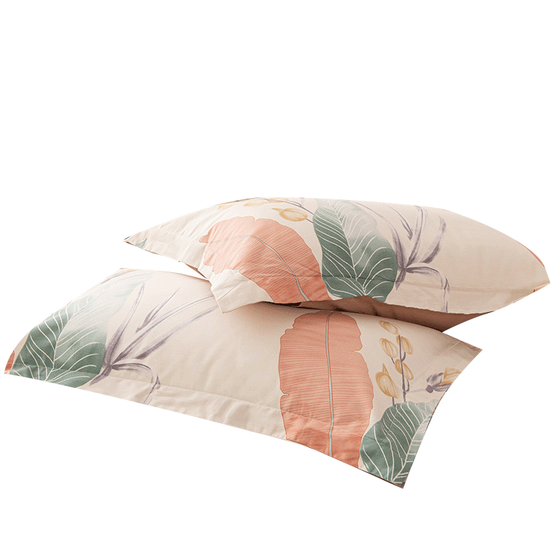 Grace 100% Cotton Pillowcase, Class A, 7A Antibacterial Fabric Pillow Cover, Elegant Style, One Pair, 48*74cm