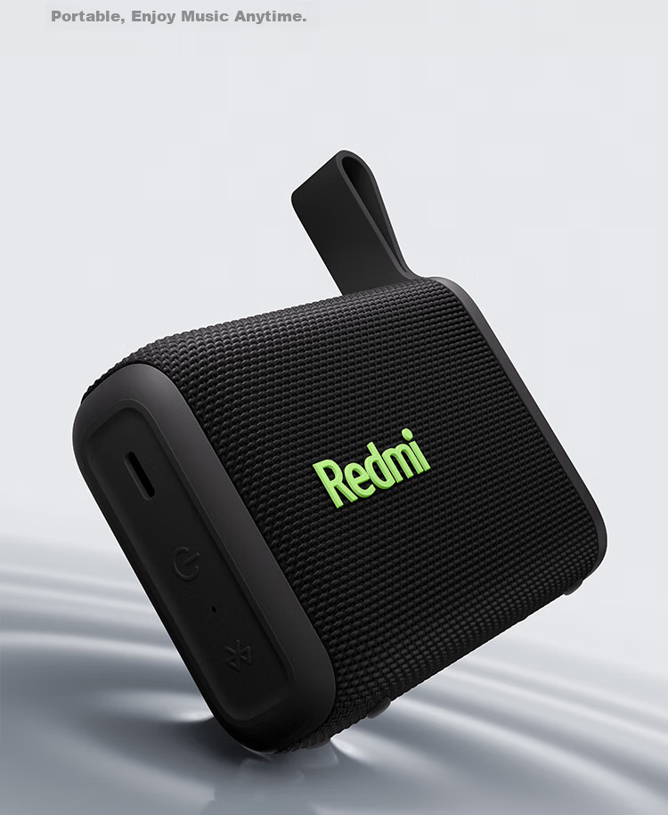 MI Redmi Bluetooth Speaker, Black, MI Speaker Audio System, Long Battery Life, IP67 Dust And Water Resistant, Portable Outdoor Speaker with Subwoofer, High-Fidelity, Gift, Home Use 6