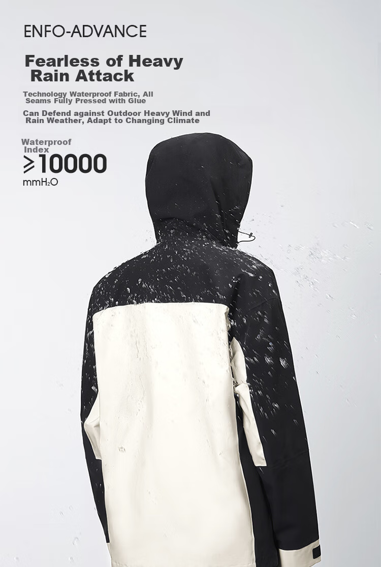 CAMEL Unisex Single-Layer Hard Shell Lightweight Waterproof Windproof Mountaineering Jacket [Panda Series] 1136 L 6