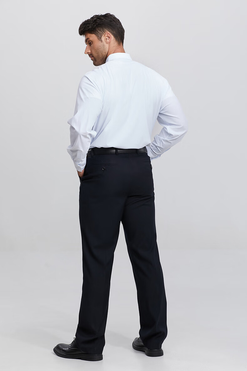 Dibinze Large Size Dress Pants for Men, Plus-Size Business Formal Wear, Loose Straight-Leg Black Suit Trousers for Overweight Men, Black, 9XL 19