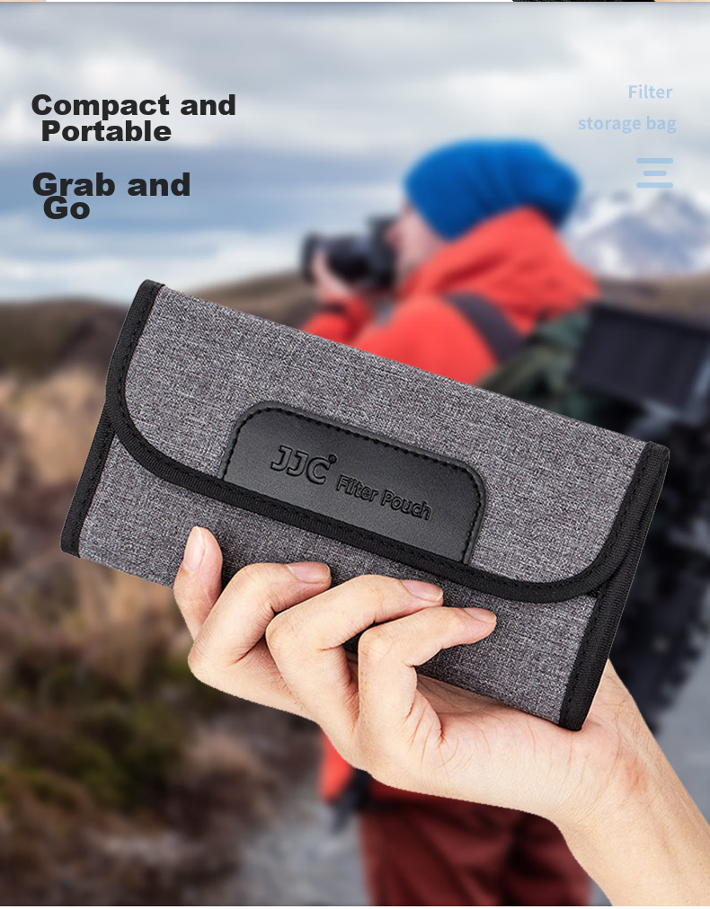 JJC Filter Kit Portable Storage Bag Can Store Four UV Filters/CPL Polarizing Filters/ND Neutral Density Filters/Starlight Filters/Soft Light Filters DSLR Mirrorless Camera Accessories 4