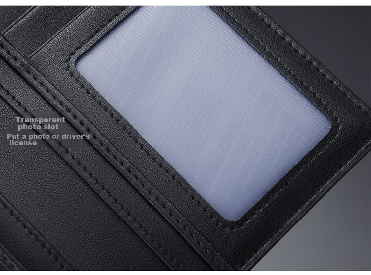 GOLF Men's Wallet, Multi-Card Slots, Long Wallet, Vintage Printed Design, 11 Card Slots, Casual Large Capacity Leather Wallet, Horizontal Style Billfold, Business Money Clip, 5V768385J, Black 23