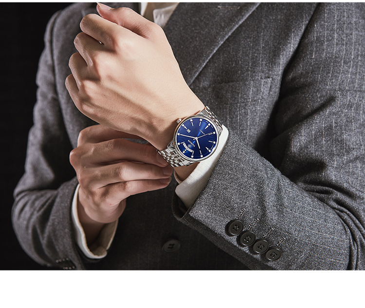 TANGIN Swiss Men's Watch, Imported Swiss Watch, Fully Automatic Mechanical Watch for Men, Birthday Gift for Me 12
