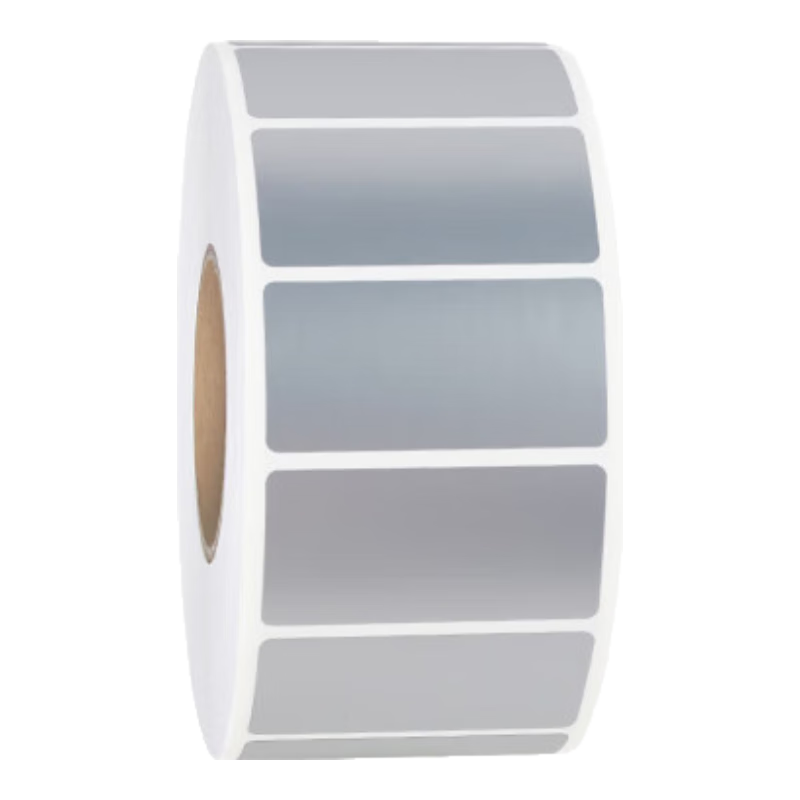 Yichuangda Silver Label Paper Strong Adhesive Matte Silver PET Barcode Waterproof Anti-Silver Dragon Oil Glue Printer Metal Accessories Oil-Resistant Custom Printed 40*20*800 Sheets