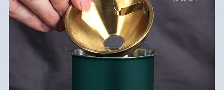 Jidukongjian Thickened Windproof And Ash-Proof Stainless Steel Ashtray, Home Office Desk Decoration, Dark Gree 12