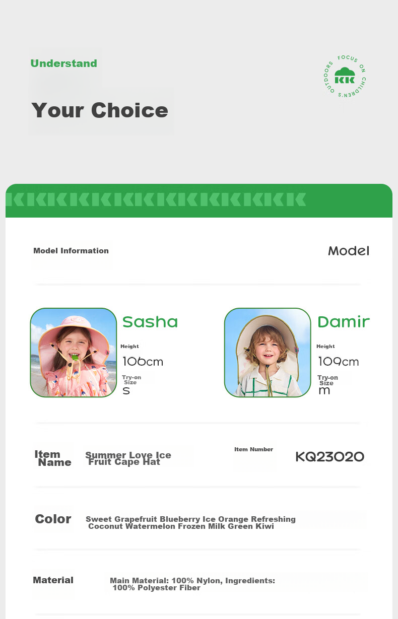 Kocotreekk Kids Sun Protection Hat Large Brim Summer Baby Sunshade Hat Boys Girls UV Protection Beach Hat 25