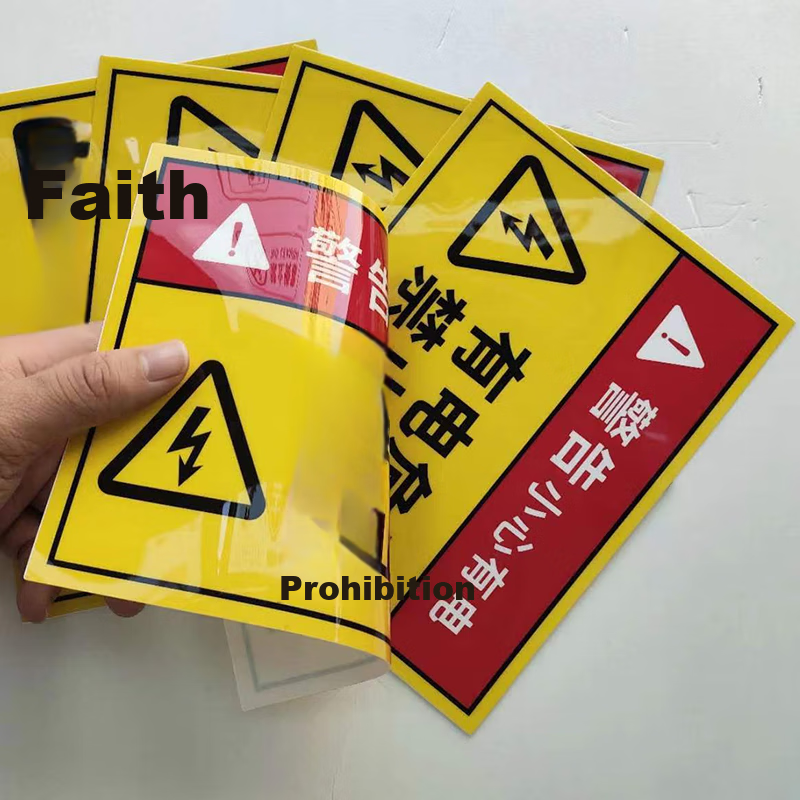 Aimohui Distribution Box Warning Stickers with Electrical Hazard Signs, Caution: Live Wire Warning, Self-Adhesive, 20*15cm, Pack of 5 5