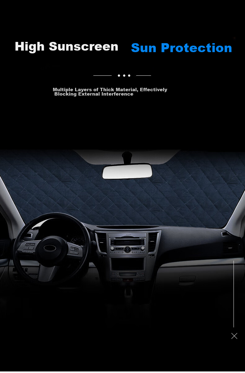 Huashi Car Windshield Sunshade, Heat Insulation Umbrella, Sun Protection Panel, All-Season Use, Anti-Freeze Half Cover 8