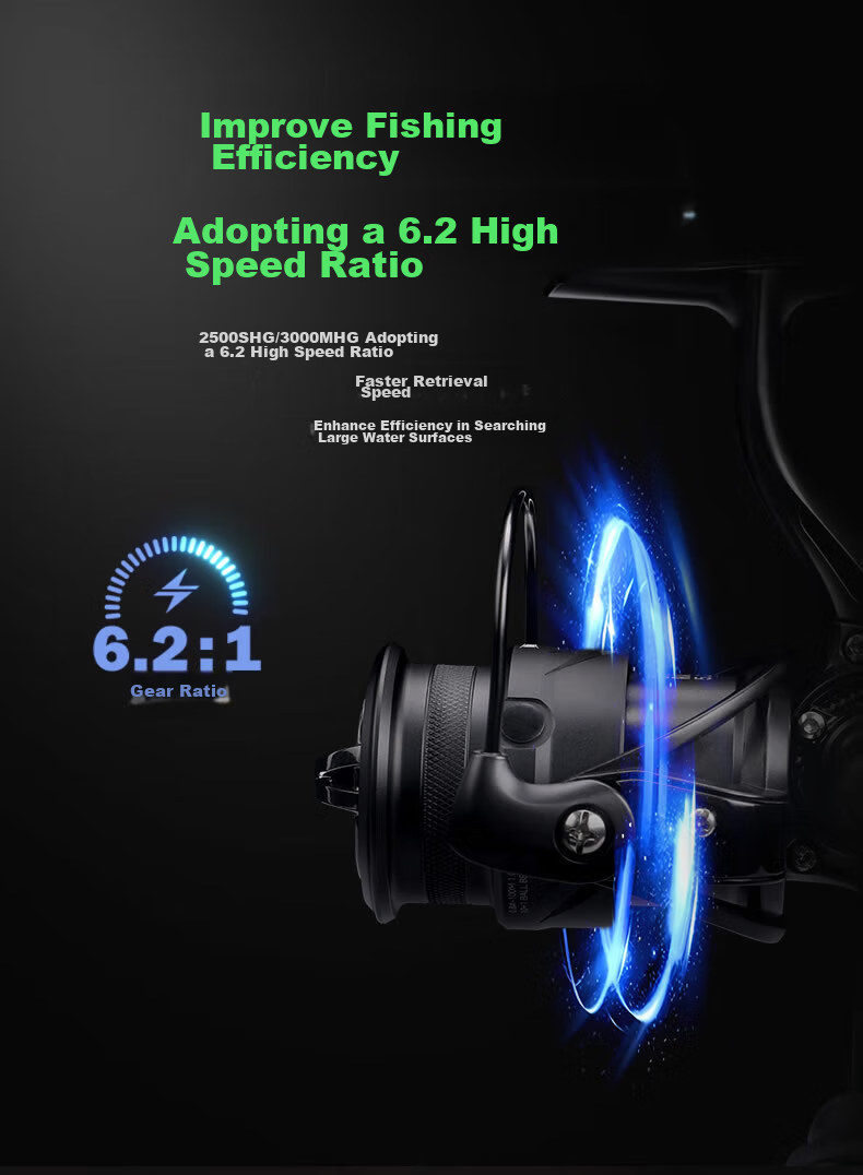 Guowangliya Spinning Reel, King Tai Ge Man Carbon Long-Casting Reel, Ultra-Light Diagonal Shallow Line Cup Lure Reel, Fishing Line Reel, C2000S 6