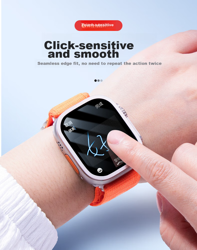 BHO [Compatible with Ultra3/2/1] Tempered Glass Screen Protector for Apple Watch Ultra3, Full Coverage Protective Film for Apple Watch Ultra3/2/1 9