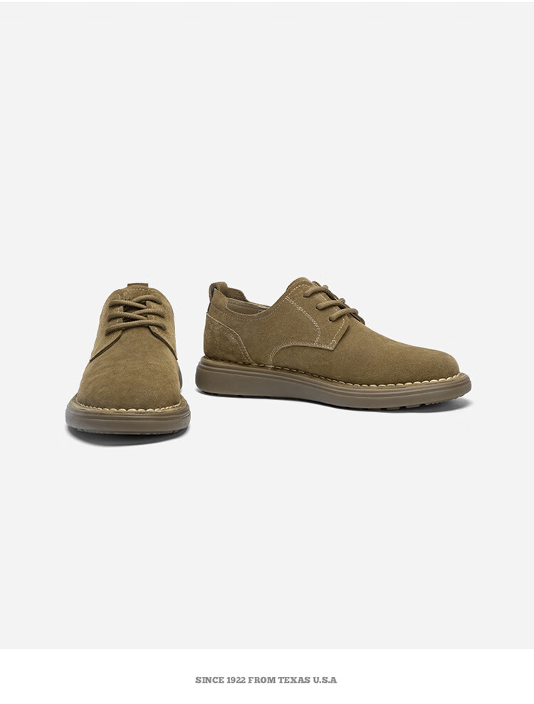 Dickies Men's Work Shoes, Low-Top Versatile Trendy Breathable British Style Casual Shoes for Men, Camel Color, Size 42 7