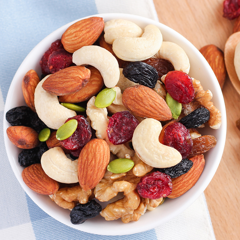 松川良品 每日坚果炒货 孕妇零食混合腰果巴旦木核桃干果仁大罐装C 1斤