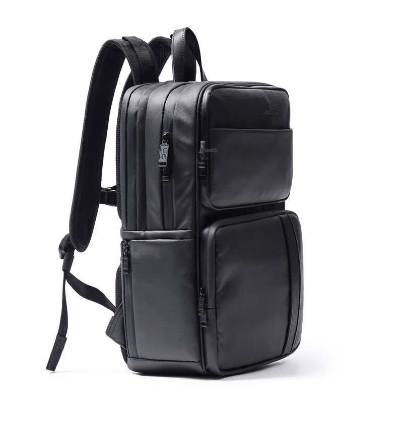 LEXON Men's Backpack, 15.6/16 Inch Laptop Bag, Genuine Leather Business Backpack, Large Capacity Travel Schoolbag 10