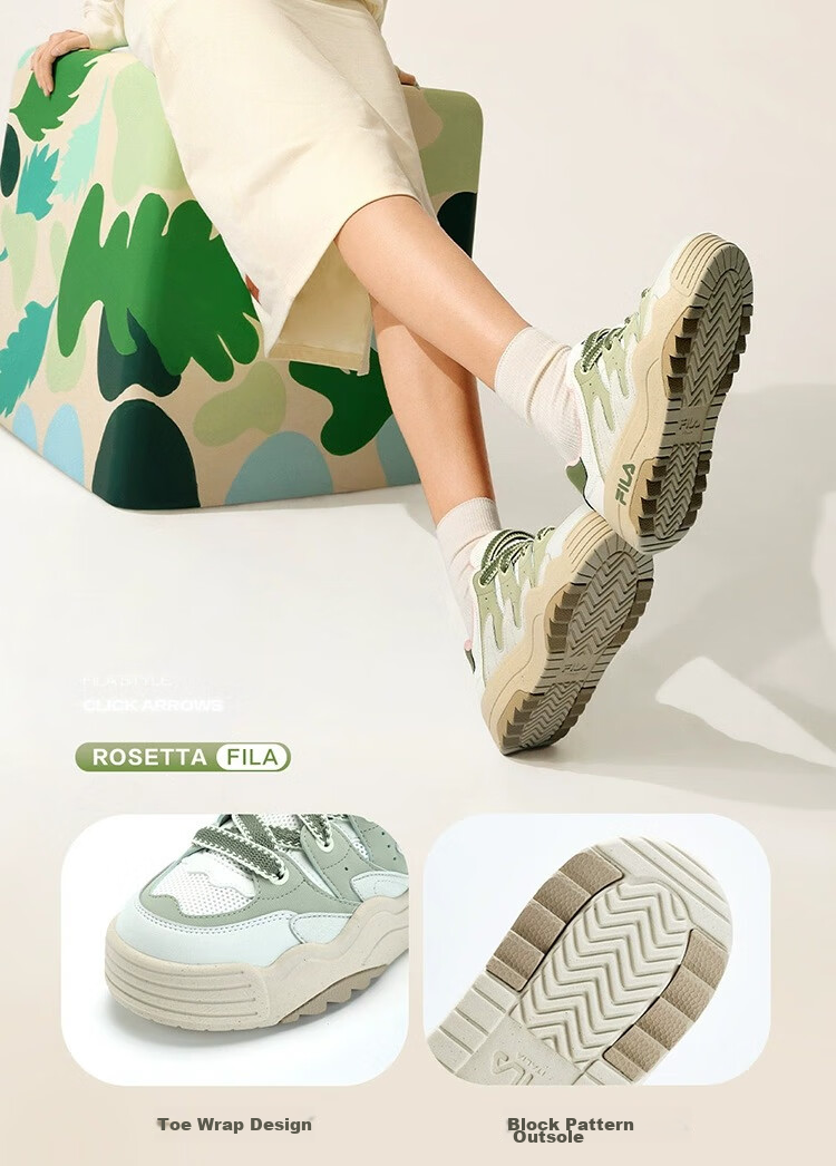 FILA Colorful Shoes | Women's Sneakers, Breathable Casual Thick-Soled Heightening Shoes, Urban Walking Shoes 12
