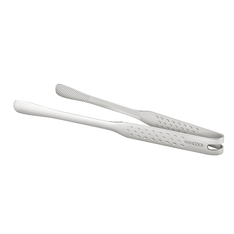 MAXCOOK 316L Stainless Steel Food Tongs, Barbecue Tongs for Grilled Meat And Food, Cake And Bread Tongs, 28cm MCPJ0795