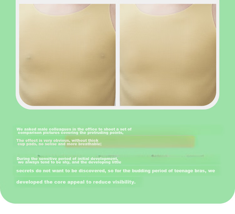 Q21 [Xiaoyumian] Girls' Underwear, Puberty Student Bra, Breathable, Sweat-Absorbing, Sports, Anti-Shock, Seamless Development Vest 4