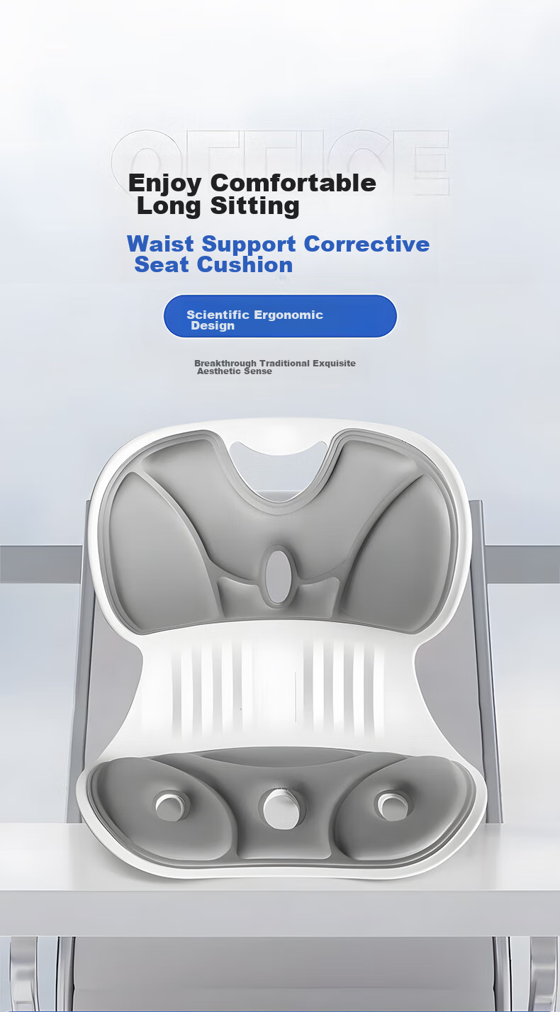 Jingmao Lumbar Support Cushion, Comfortable for Long Sitting, Office And Home Use, Back Support Pad, Waist Brace, Hunchback Correction Seat Cushio 1