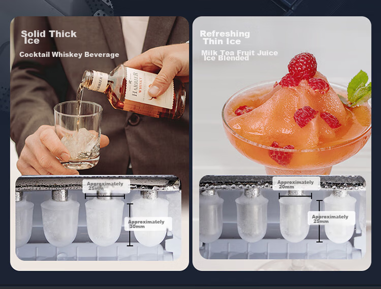 Bear Ice Maker, Home Mini Portable Ice Machine, Fully Automatic Cleaning All-In Ice Cube Maker, Office Dorm Chewing Ice Small Electronic Pop-Up Ice ZBJ-C01C5 15