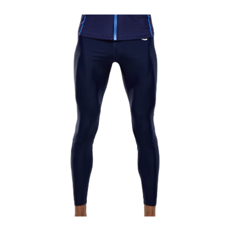 Hosa Men's Long-Sleeve Swimsuit, Beach Swimwear, Vacation Diving And Surfing Suit, Dark Blue Pants, Size M