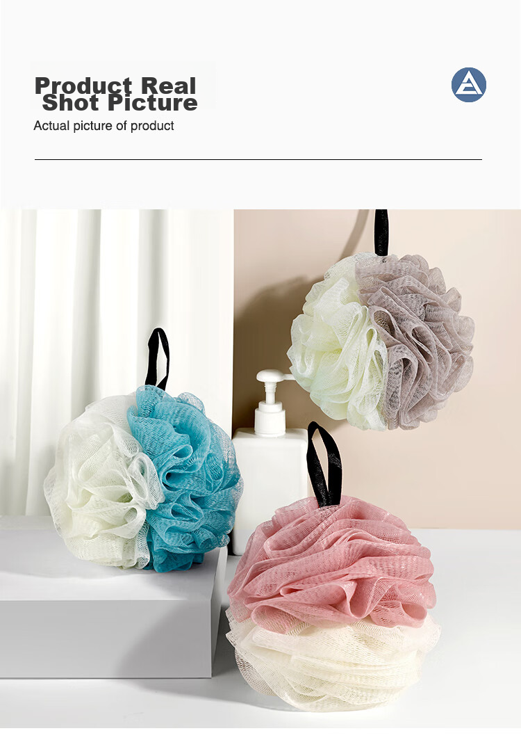 Creative Art Shower Puff Extra Large [Set of 3] Bath Scrubber for Men And Women, Bathing Essential, Shower Loofah 12