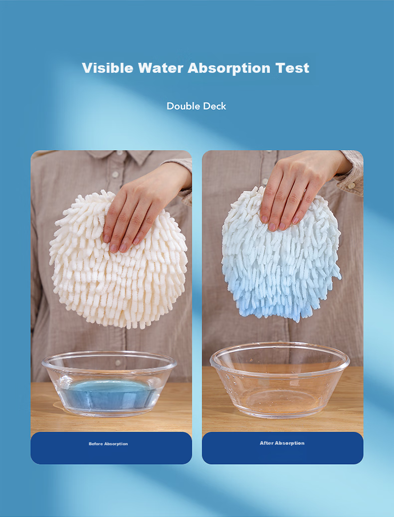 LYNN Hand Towel Hanging Bathroom Kitchen Toilet Wiping Ball, Super Absorbent, Quick-Drying, Lint-Free Hand Towel Cloth 7