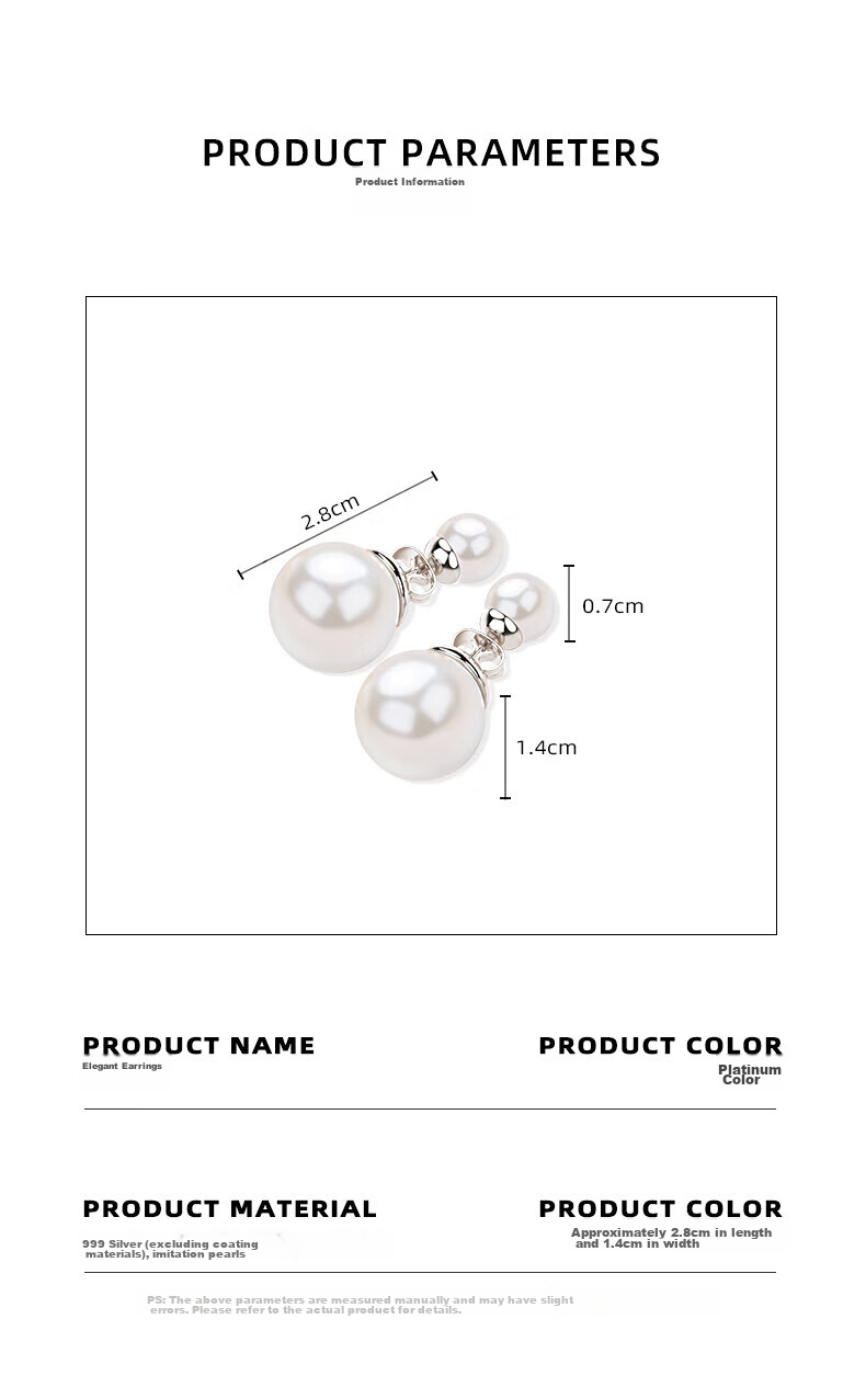 Qlady Pearl-Like Earrings for Women without Ear Holes, Elegant And High-End Earrings, New Year 2026 New Style, Light Luxury Earrings, Birthday Gift 4
