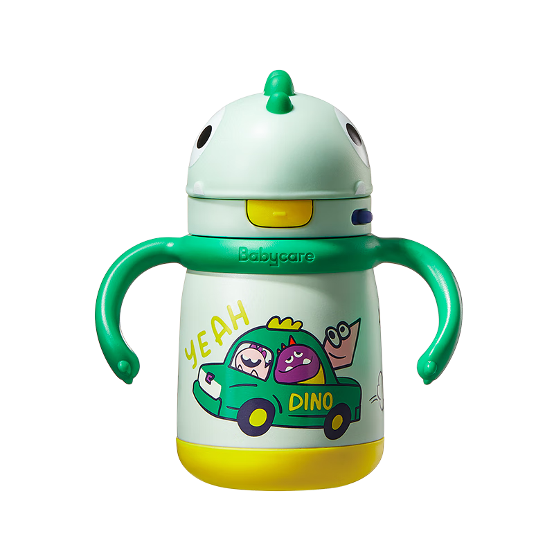 Babycare Children's Insulated Cup, Baby Sippy Cup with Straw, Water Bottle, Stainless Steel, 300ml - New And Old Styles Mixed Delivery