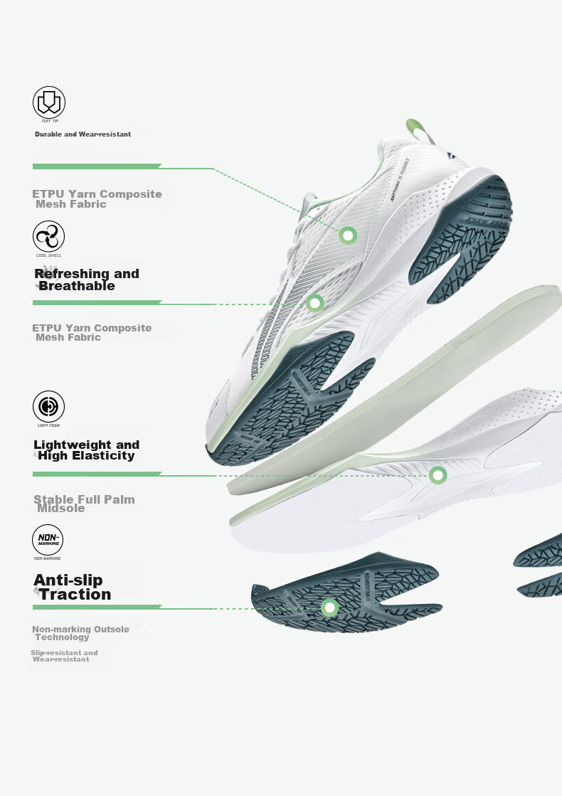 Li-Ning Badminton Shoes, Bopan Yun Men's And Women's Models, Non-Slip, Wear-Resistant, Shock-Absorbing, Ultra-Lightweight, Breathable, Competition Training Shoes, Sports Shoes 5